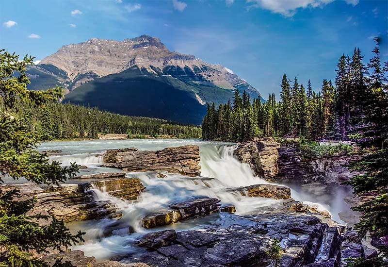 Athabasca Waterfalls in Alberta